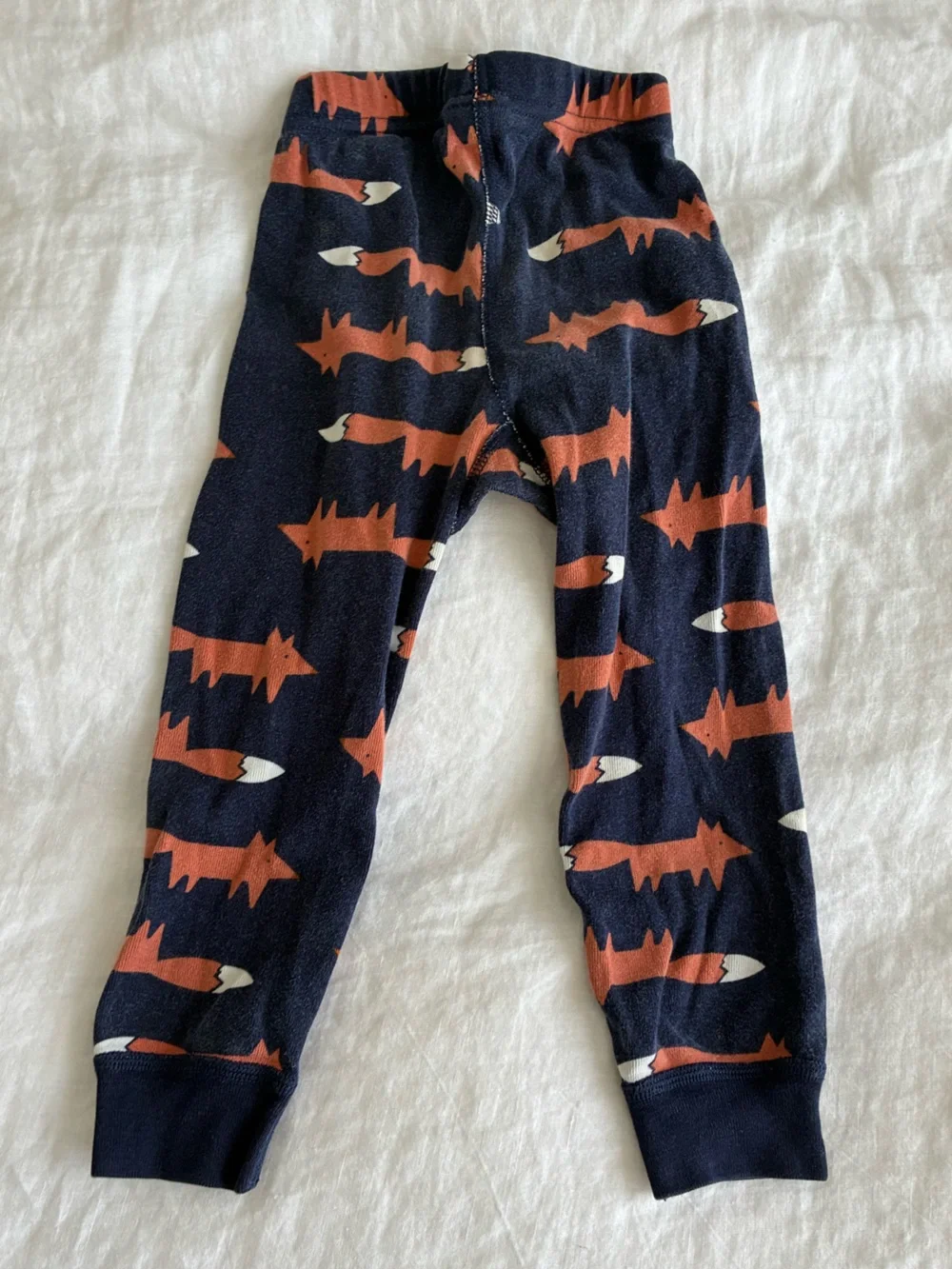 Hanna Anderson Navy Fox Print 3T Pajamas